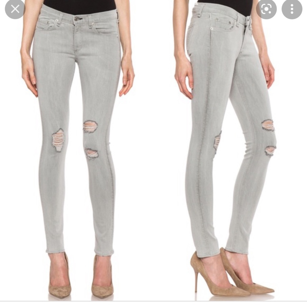 RAG AND BONE stretch distressed skinny jeans